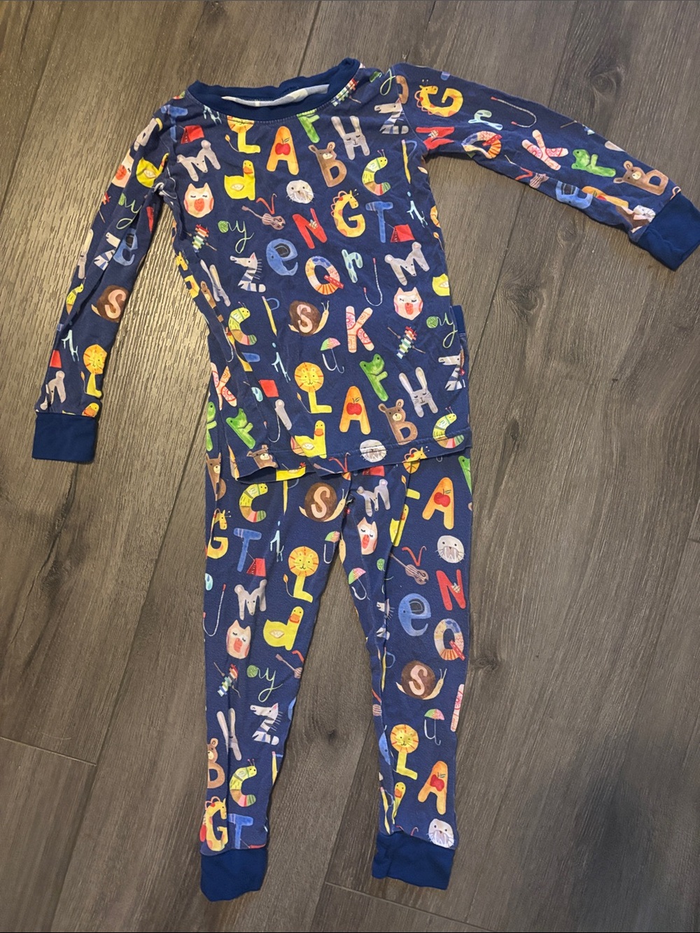 Little Sleepies 2T Alphabet Print Pajama - two piece Set